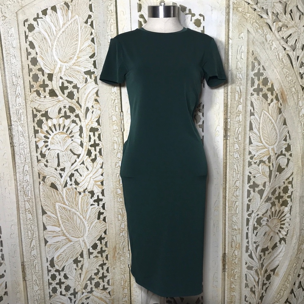 Forever 21 Dark Green Midi Dress